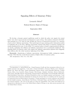 Signaling Effects of Monetary Policy