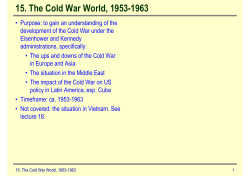 15. The Cold War World, 1953-1963