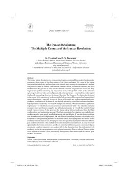 The Iranian Revolution: The Multiple Contexts of the Iranian