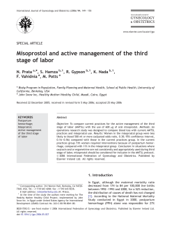 Misoprostol and active management of the third stage of labor