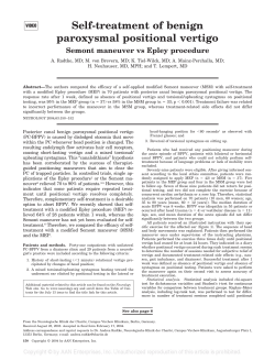 Semont maneuver vs Epley procedure