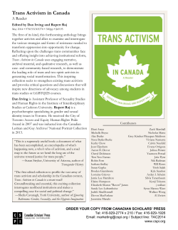 Trans Activism in Canada