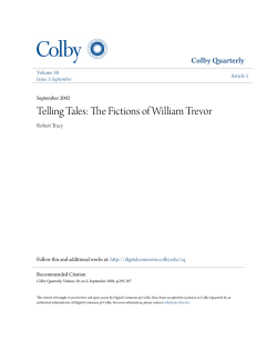 Telling Tales: The Fictions of William Trevor