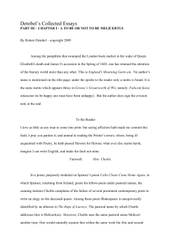 Detobel`s Collected Essays - Elizabethan Authors Home Page