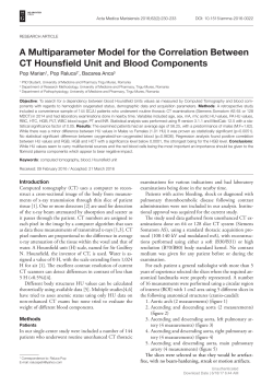 A Multiparameter Model for the Correlation Between CT Hounsfield