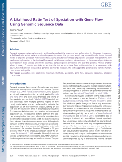 A Likelihood Ratio Test of Speciation with Gene Flow