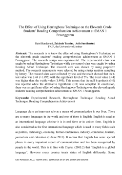 The Effect of Using Herringbone Technique on the Eleventh Grade