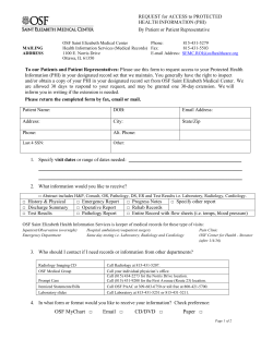OSF MyChart Email CD/DVD Paper