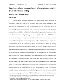 Experimental and numerical study of strength mismatch in cross