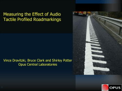Measuring the Effect of Audio Tactile Profiled Roadmarkings