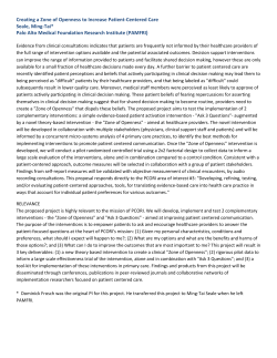 Creating a Zone of Openness to Increase Patient-Centered