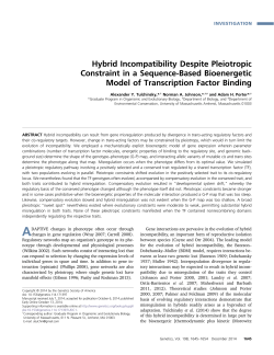 Hybrid Incompatibility Despite Pleiotropic Constraint in a
