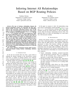 Inferring Internet AS Relationships Based on