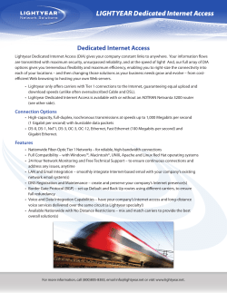 LIGHTYEAR Dedicated Internet Access