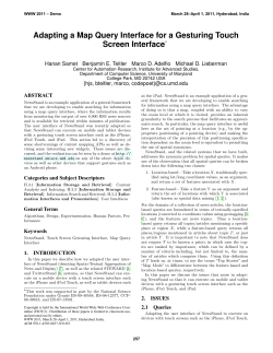 Adapting a Map Query Interface for a Gesturing Touch Screen
