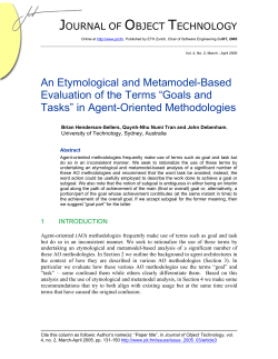 An Etymological and Metamodel-Based Evaluation