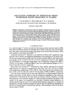 excitation energies of strontium mono