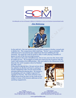 full bio - Sports Celebrity Marketing