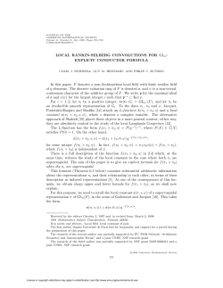 LOCAL RANKIN-SELBERG CONVOLUTIONS FOR GLn: EXPLICIT