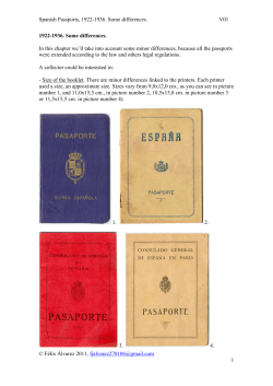 Spanish Passports, 1922-1936. Some differences. V01 &copy; F&eacute;lix