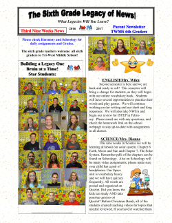 The Sixth Grade Legacy of News - North West Hendricks School