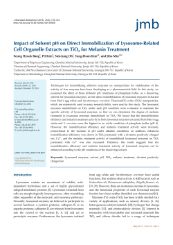 Impact of Solvent pH on Direct Immobilization of Lysosome