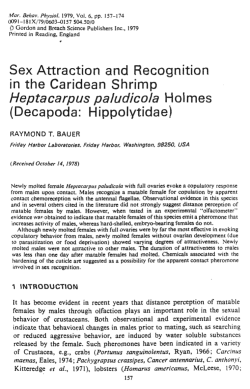 Sex Attraction and Recognition in the Caridean Shrimp Heptacarpus