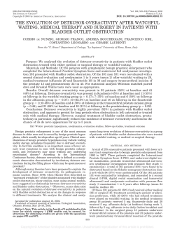 the evolution of detrusor overactivity after watchful waiting, medical