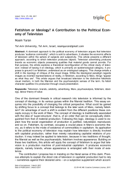 Fetishism or Ideology? A Contribution to the Political Econ