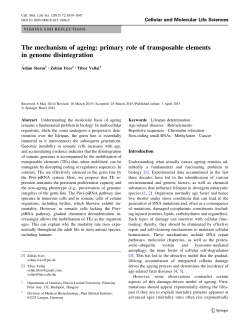 The mechanism of ageing: primary role of - MedInProt