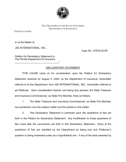 Declaratory Statement