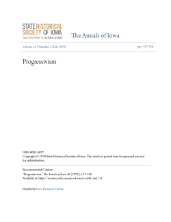 Progressivism - Iowa Research Online