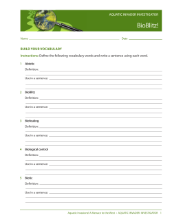 BioBlitz Vocabulary - Oregon State University