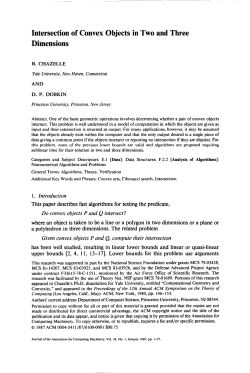 Intersection of Convex Objects in Two and Three