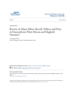 Review of: Islam, Ethics, Revolt: Politics and Piety