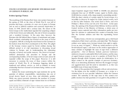 POLITICS OF HISTORY AND MEMORY: THE RUSSIAN RAPE