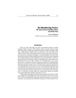 Re-Membering Freire - Journal of Thought