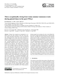 Three exceptionally strong East-Asian summer monsoon events
