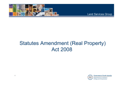 Statutes Amendment (Real Property) Act 2008