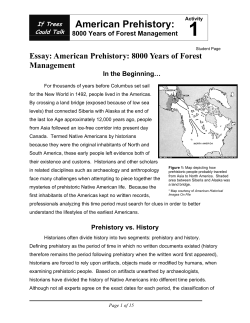 American Prehistory - The Forest History Society