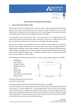 How to ensure a flow switch functions properly 1. Pressure drop and