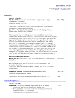 Jennifer L. Ruef - University of Oregon College of Education