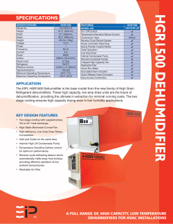 hgr1500 dehumidifier - Ebac Industrial Products