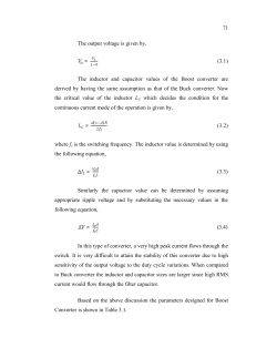 (3.1) The inductor and capacitor values of the Boost