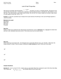 Lab #5 Nerf Projectiles - Jay Mathy Science Wiki