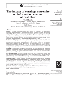 The impact of earnings extremity on information content of cash flow