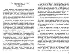 May 7, 2017 Sermon - Southwick Congregational Church