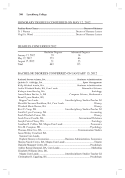 Matters of Record - Lynchburg College