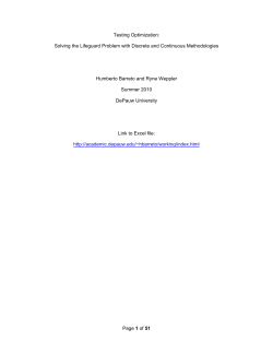 Solving the Lifeguard Problem