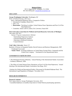 Richard Wilcox 302 S. Edgewood St. Arlington, VA 22204 George